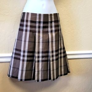 Burberry London plaid pleated skirt